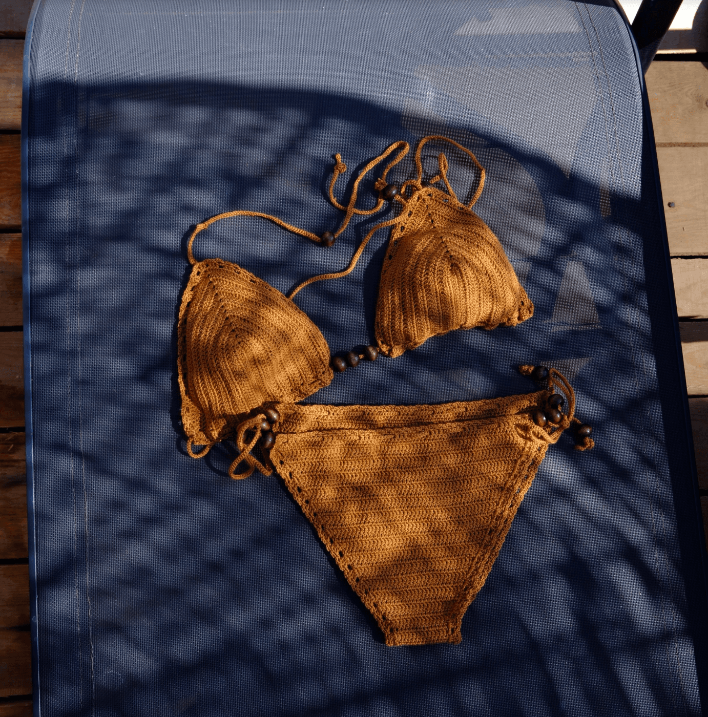Kehribar El Örgüsü Bikini Takımı